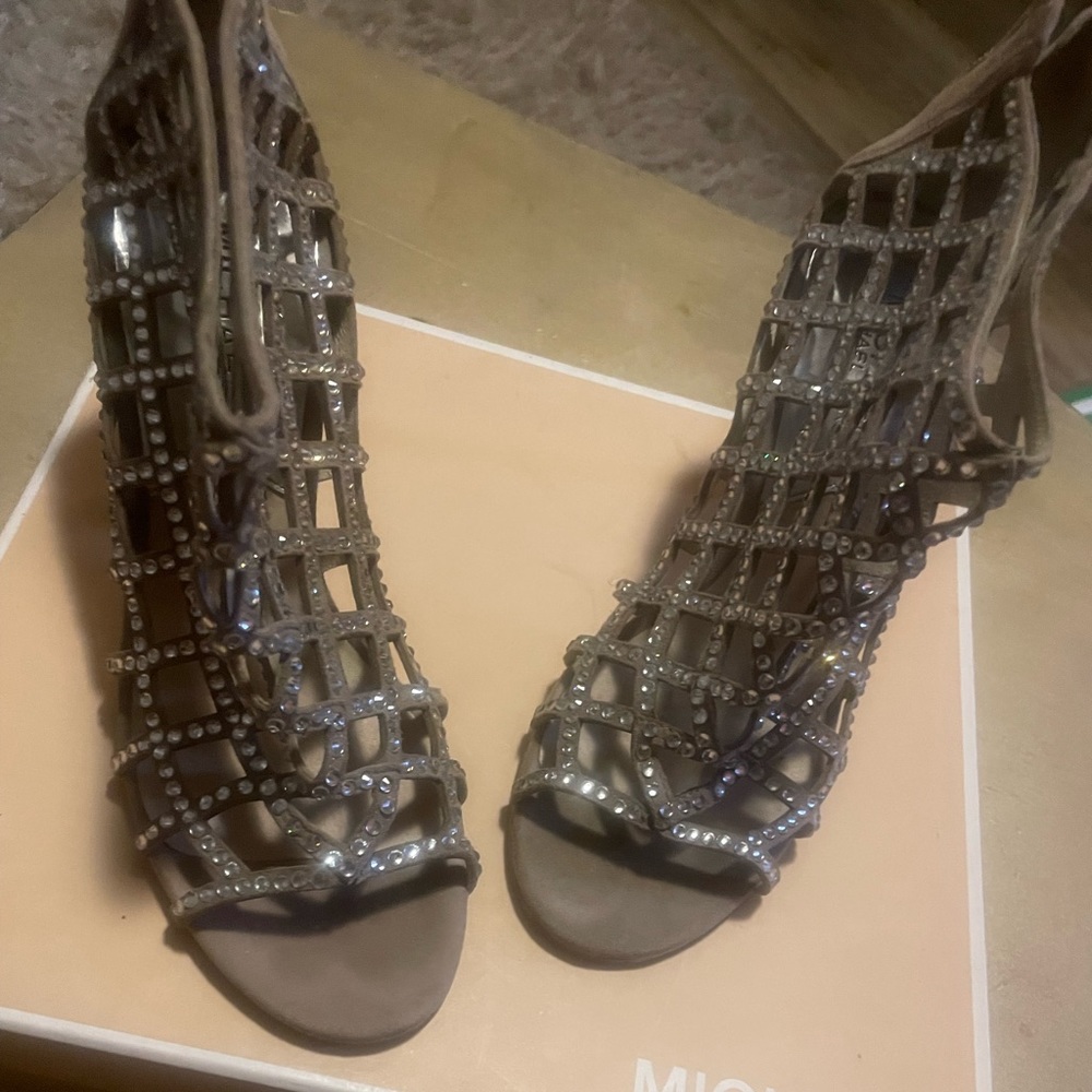 Michael Kors crystallized gladiator heel size 7